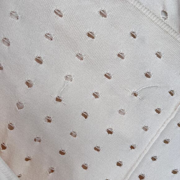 AUTEUR STUDIO Amelia Dress Womens XS Cream Twisted Racerback Open Knit Maxi Tank - Picture 16 of 16